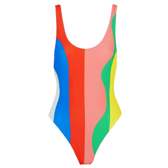 Mara Hoffman Rainbow Stripe One-Piece - Picture 2 of 4